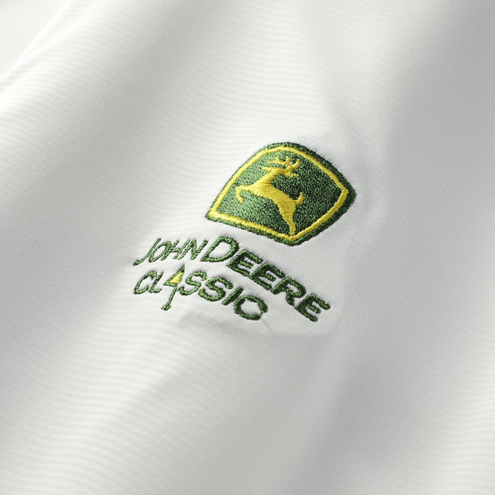  John Deere Classic Puma You-V Quarter-Zip Pullover - White